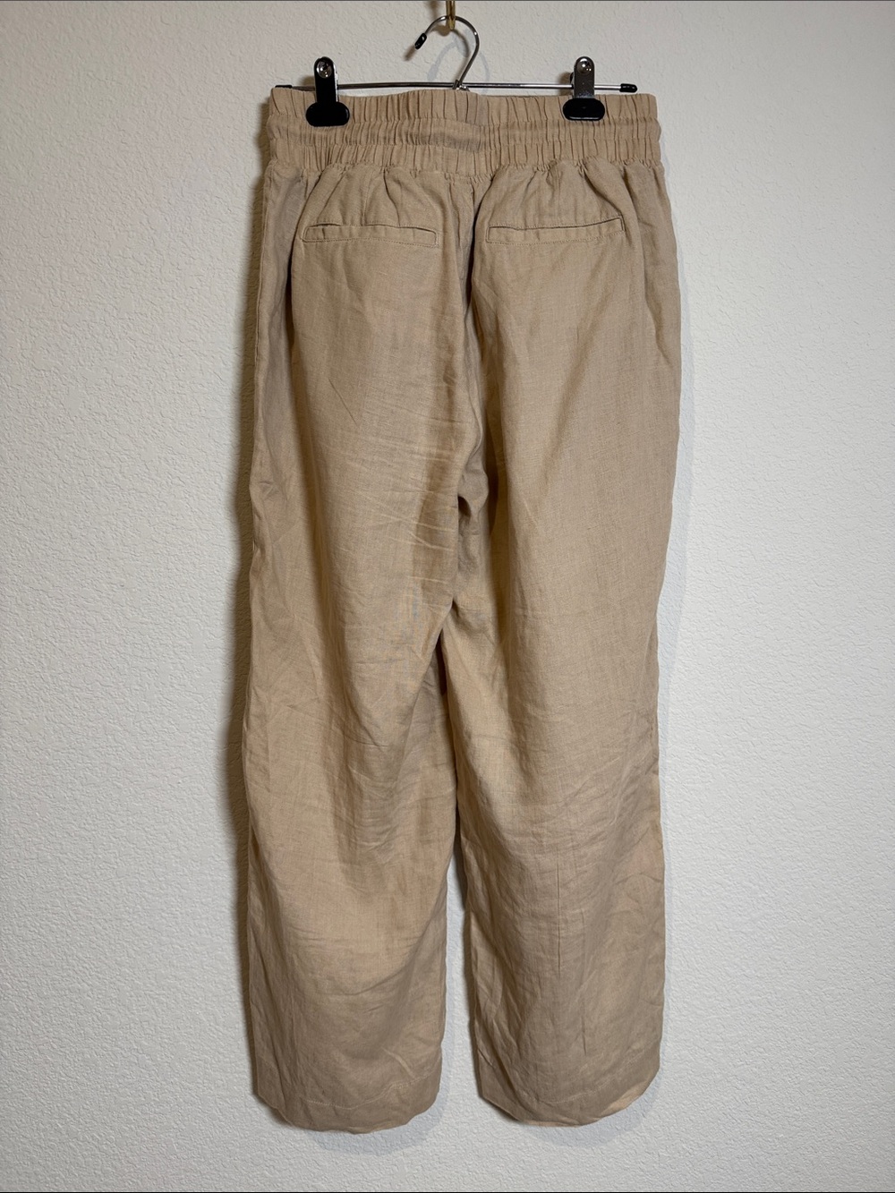 Quince 100% European Linen Tan Wide Leg Pants Size Small - Picture 3 of 4
